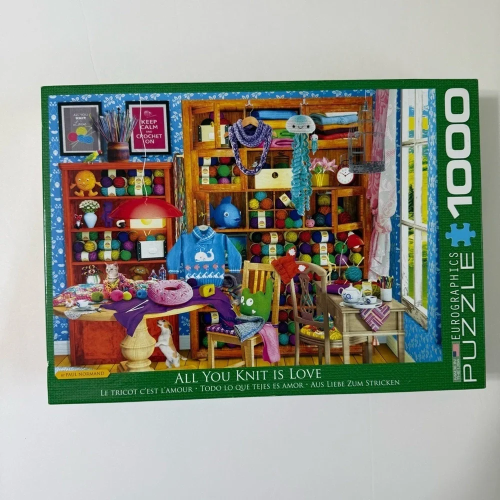 'Eurographics ‘ All You Knit Is Love' 1000-Piece Puzzle knitting crafts